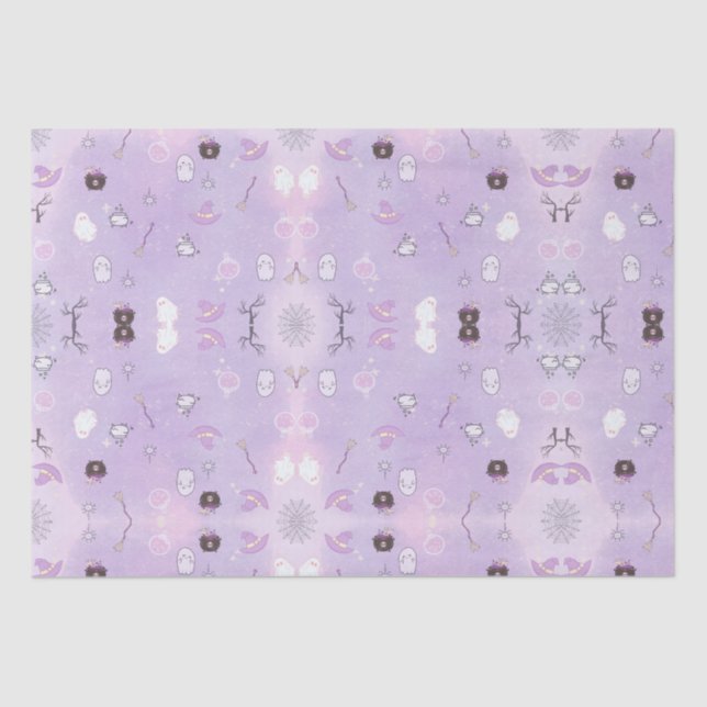 Papier Mousseline Papier Tissu Halloween (Recto)