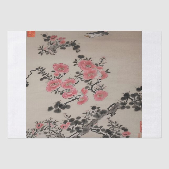 Papier Mousseline Papier Tissu Japonais Antique (Recto)
