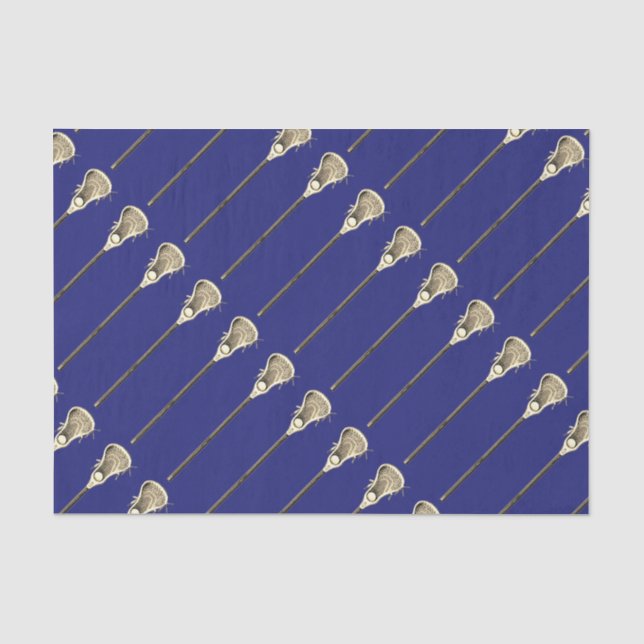 Papier Mousseline Papier Tissu Lacrosse Blue Sports (Recto)