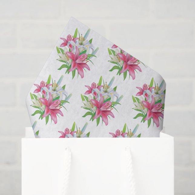Papier Mousseline Papier Tissu Lily (Sac cadeau)