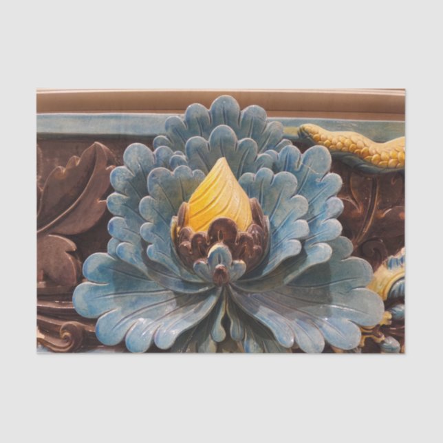 Papier Mousseline Papier Tissu Lotus (Recto)