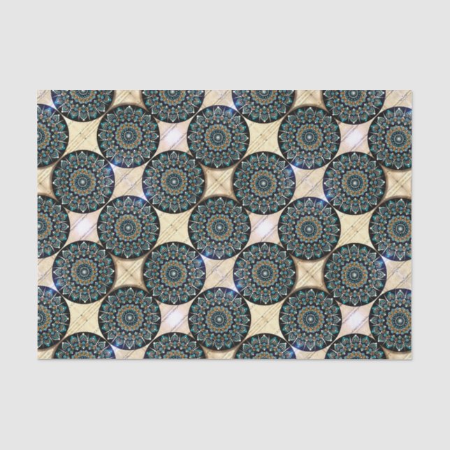 Papier Mousseline Papier Tissu Mandala (Recto)