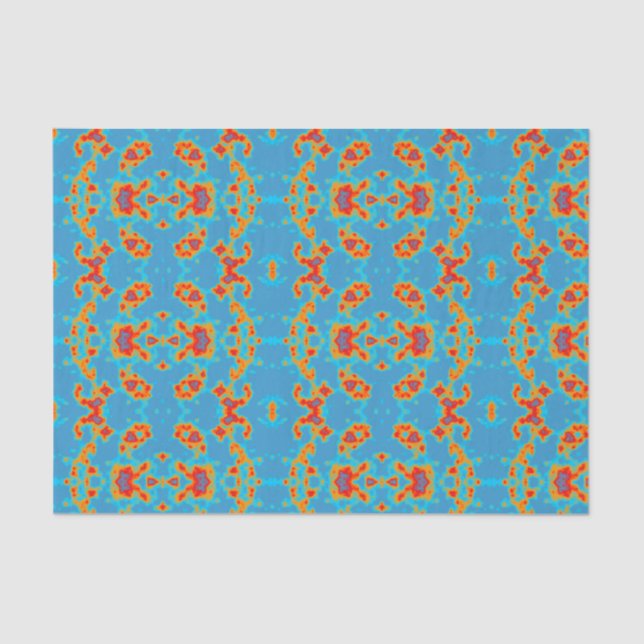 Papier Mousseline Papier Tissu Moderne Turquoise Or (Recto)