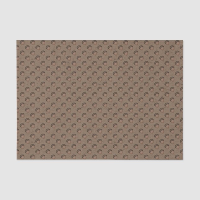 Papier Mousseline Papier Tissu Motif Acorn Brown (Recto)