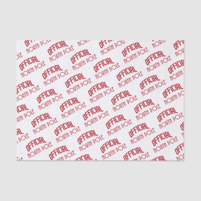 Papier Mousseline Papier Tissu Motif officiel du pôle Nord (Recto)