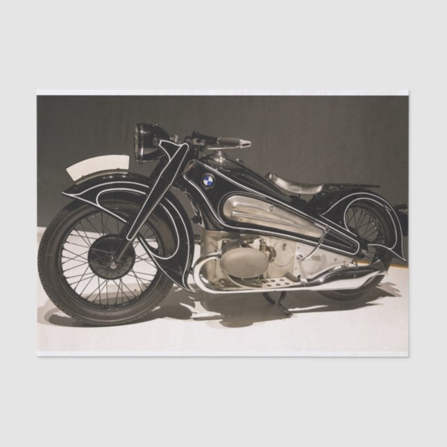 Papier Mousseline Papier tissu motocyclette vintage (Recto)