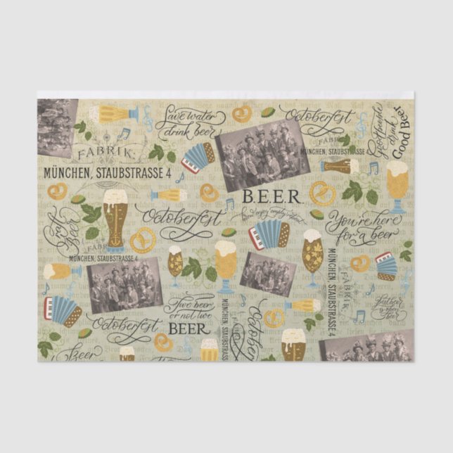 Papier Mousseline Papier Tissu Oktoberfest (Recto)
