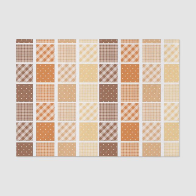 Papier Mousseline Papier Tissu Orange Brown (Recto)