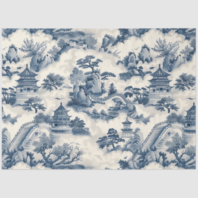 Papier Mousseline Papier Tissu Oriental (Recto)