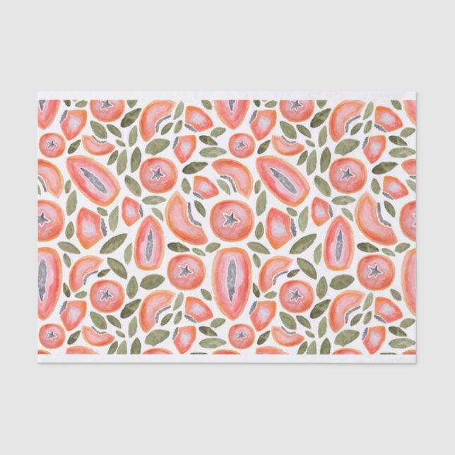 Papier Mousseline Papier Tissu Papaya (Recto)