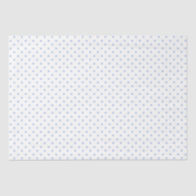 Papier Mousseline Papier Tissu/Papier Tissu Pois Bleu (Recto)