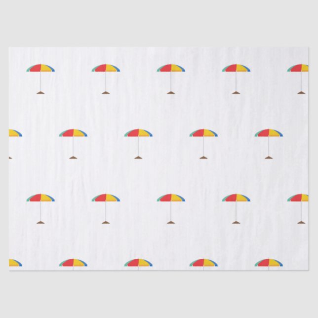 Papier Mousseline Papier Tissu Parapluie Plage (Recto)