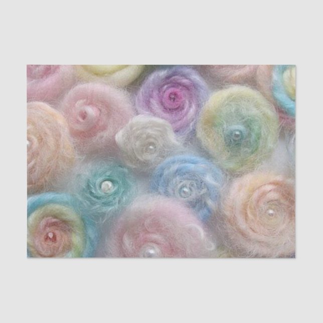 Papier Mousseline Papier Tissu Pastel Fil (Recto)