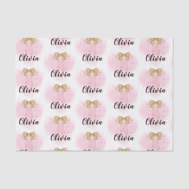 Papier Mousseline Papier Tissu Personnalisé Little Princess (Recto)