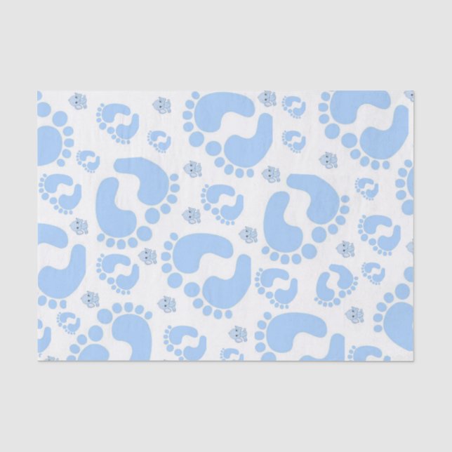 Papier Mousseline Papier Tissu Pieds bébé Garçon Eléphant (Recto)