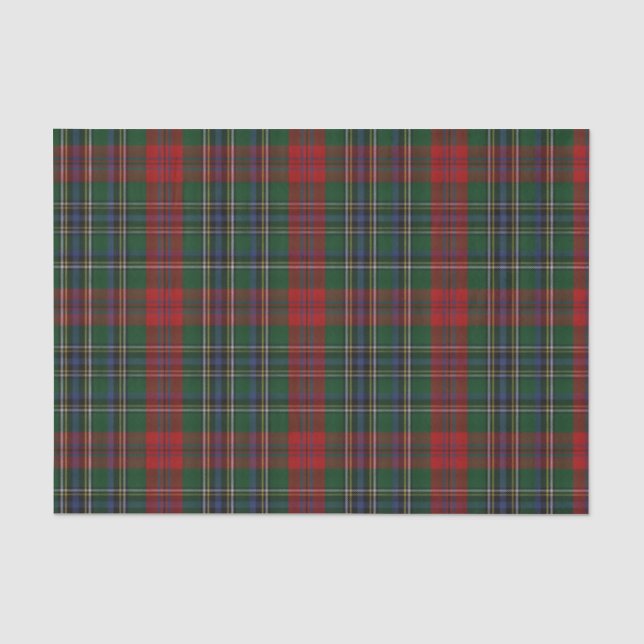 Papier Mousseline Papier Tissu Plaid Clan MacLean Tartan (Recto)