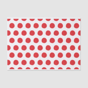 Papier Mousseline Papier Tissu Pois Aquarelle Rouge