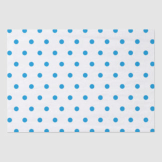 Papier Mousseline Papier Tissu Pois Bleu Chic