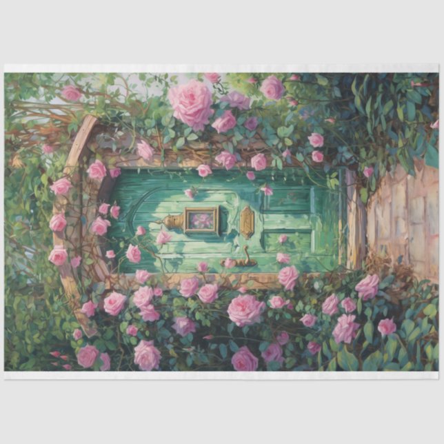 Papier Mousseline Papier Tissu - Porte Ethérée (Recto)