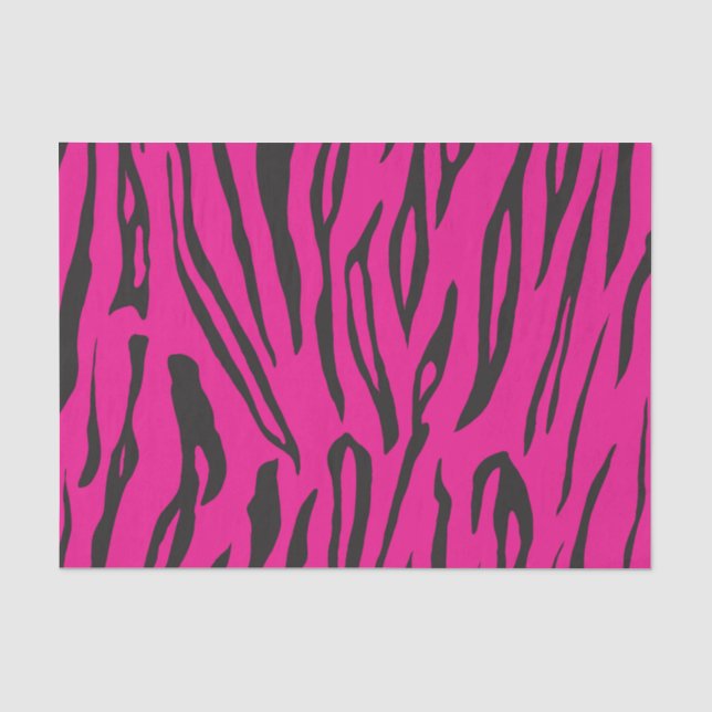 Papier Mousseline Papier Tissu Pretty Rose and Black Tiger Stripes (Recto)