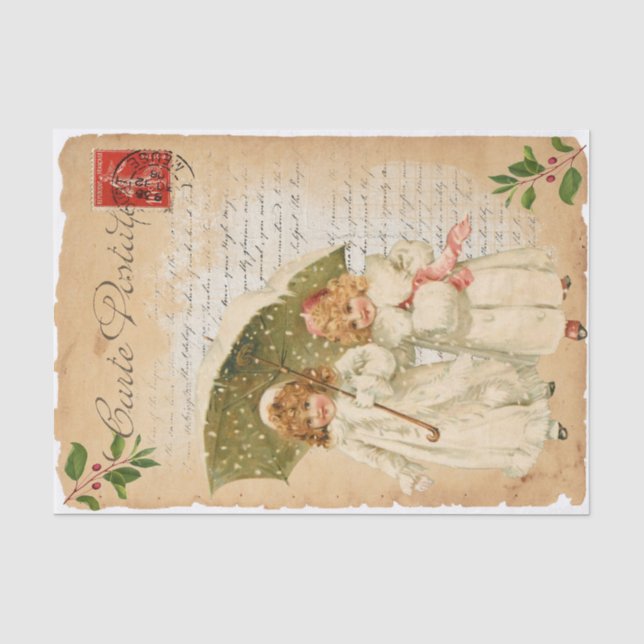 Papier Mousseline Papier Tissu Quiet Walk (Recto)