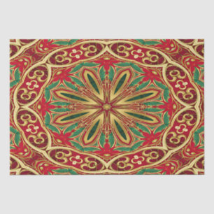 Papier Mousseline Papier Tissu Red Gold Christmas Holiday