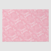 Papier Tissu Rose Anniversaire