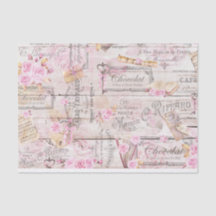 Papier Tissu Rustique Valentine