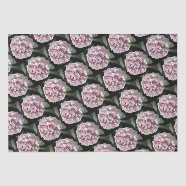 Papier Mousseline Papier Tissu Set 2 feuilles Belle Peony Rose  (Recto)