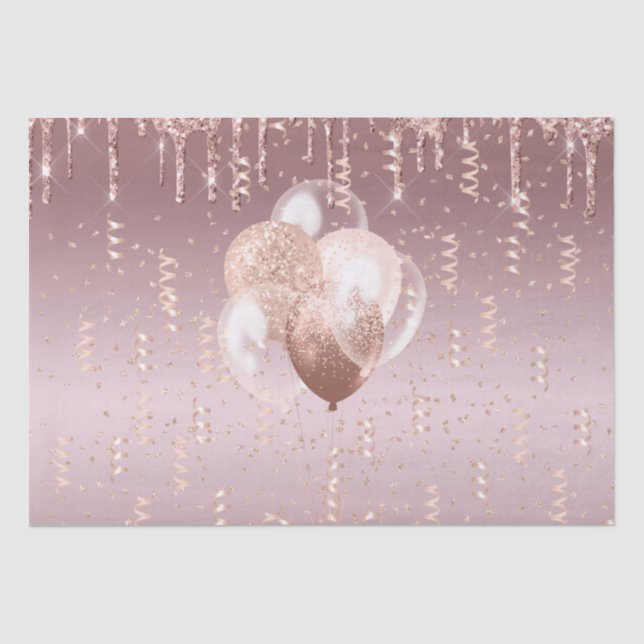 Papier Mousseline Papier Tissu Set de 2 A Rose Gold Celebration (Recto)