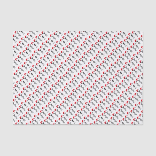 Papier Mousseline Papier Tissu Stickman Père Noël (Recto)