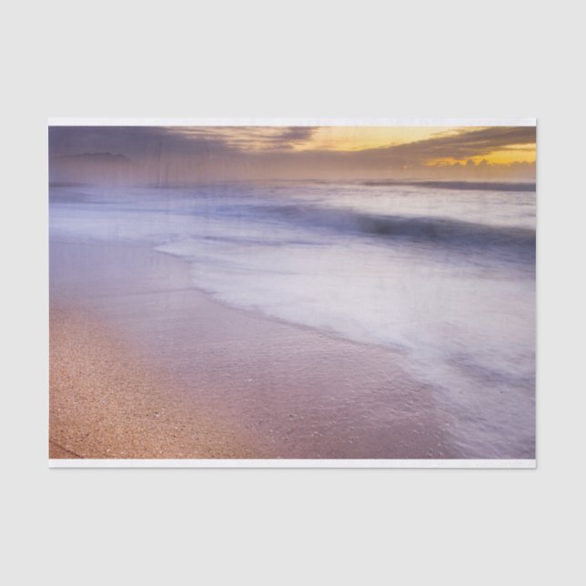 Papier Mousseline Papier Tissu Sunrise Beach (Recto)
