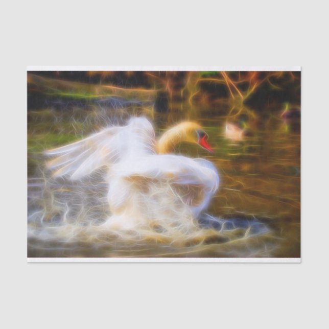 Papier Mousseline Papier Tissu Swan (Recto)