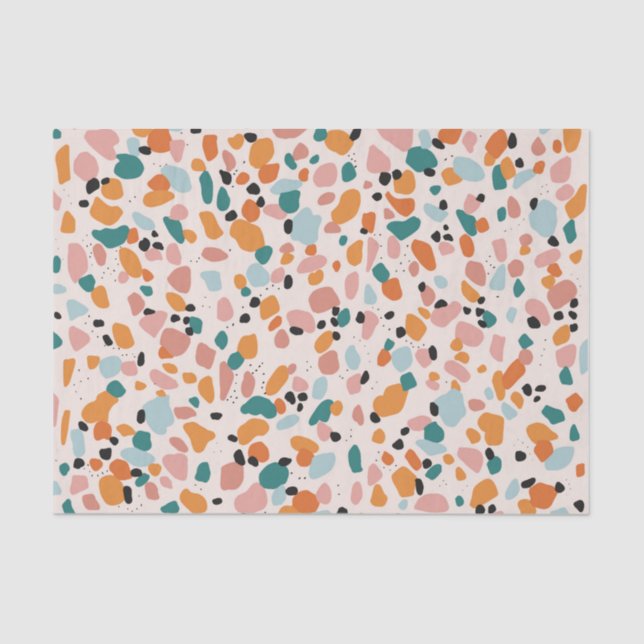 Papier Mousseline Papier Tissu Terrazzo (Recto)