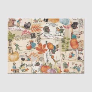 Papier Mousseline Papier Tissu Thanksgiving vintage