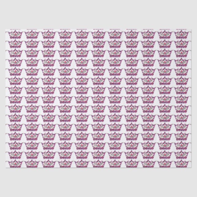 Papier Mousseline Papier Tissu "Tiara" Princesse (Recto)