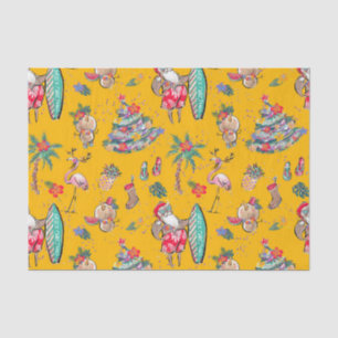 Papier Mousseline Papier Tissu Tropical Holiday Christmas