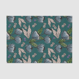 Papier Mousseline Papier Tissu - Turquoise profond