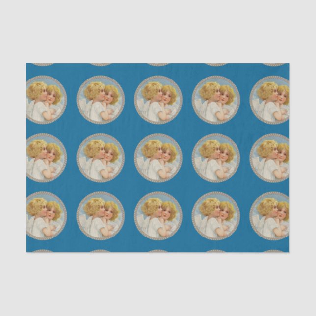 Papier Mousseline Papier Tissu Twin Angels (Recto)