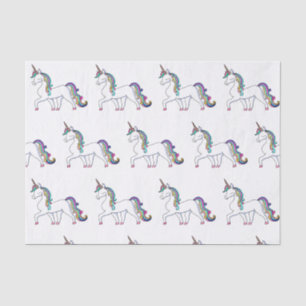 Papier Mousseline Papier Tissu Unicorne Coloré