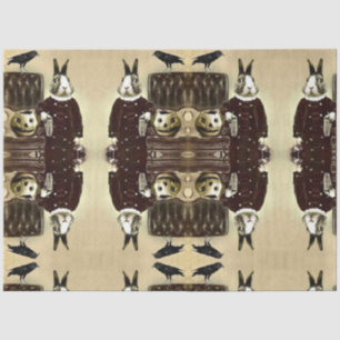 Papier Mousseline Papier Tissu Vintage Halloween surréaliste