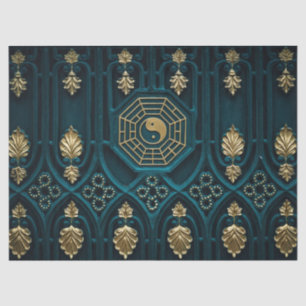 Papier Mousseline papier tissu yin yang