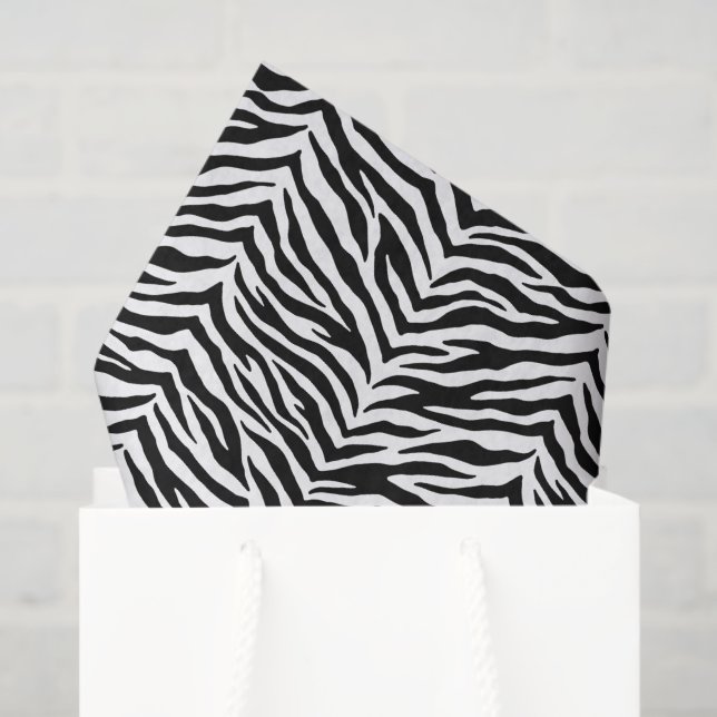 Papier Mousseline Papier Tissu Zebra Print (Sac cadeau)