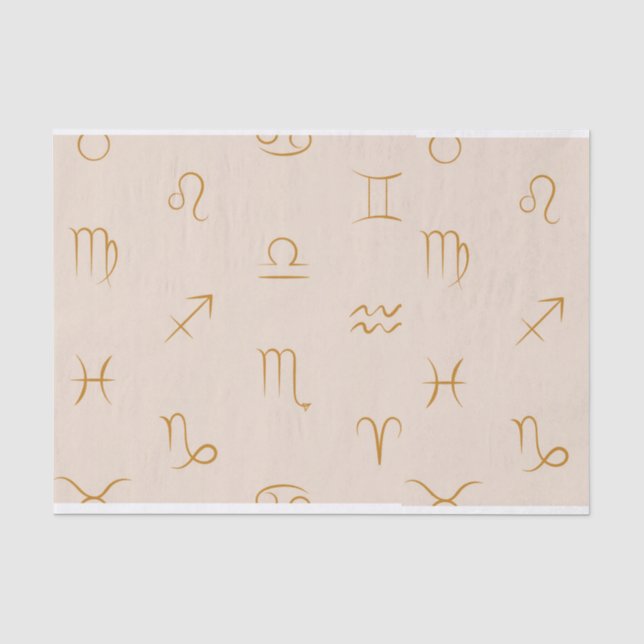 Papier Mousseline Papier Tissu Zodiac (Recto)