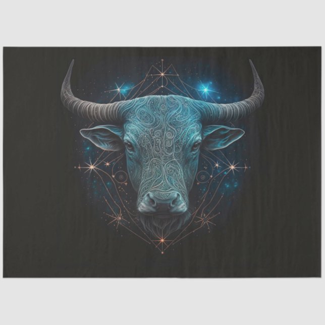 Papier Mousseline Papier Tissu Zodiac Series Design 5 (Recto)