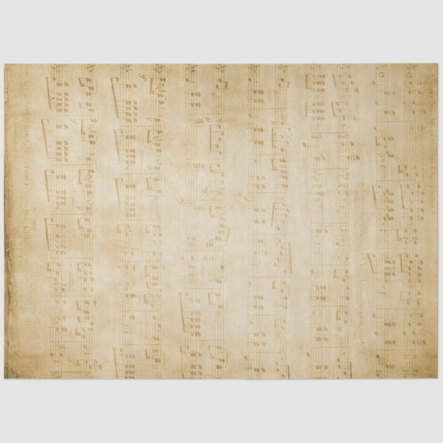 Papier Mousseline Papier Tissue inspiré par la musique vintage (Recto)