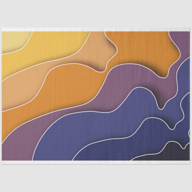 Papier Mousseline papier tissulaire abstrait d'automne (Recto)