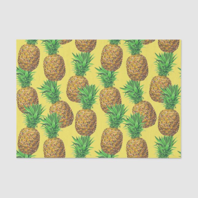 Papier Mousseline Papier tissulaire d'ananas ensoleillé (Recto)