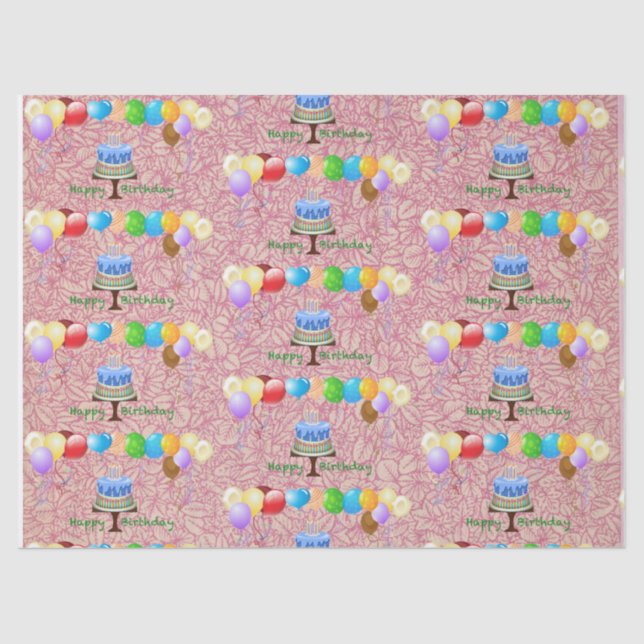 Papier Mousseline Papier tissulaire d'anniversaire (Recto)