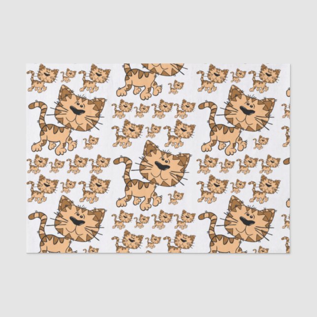 Papier Mousseline Papier Tissus Cat (Recto)